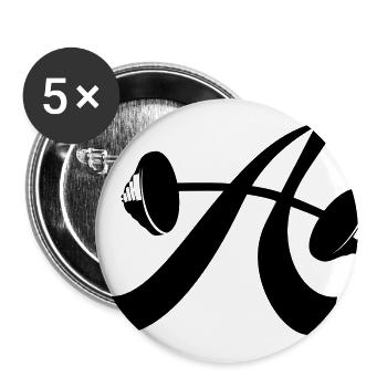 Austin Simply Fit A Barbell - Buttons large 2.2'' (5-pack) - white