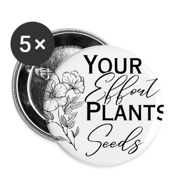 Elegant Botanical Seed Illustration - Buttons large 2.2'' (5-pack) - white