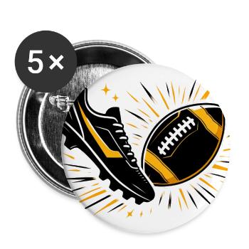 Sneaker Football Burst - Buttons large 2.2'' (5-pack) - white