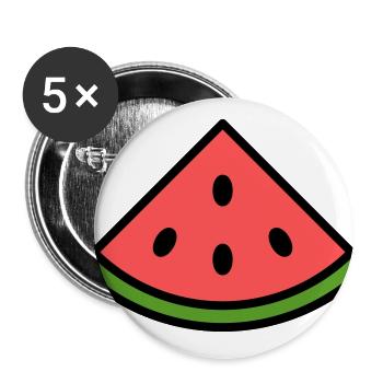 Watermelon Slice - Buttons large 2.2'' (5-pack) - white