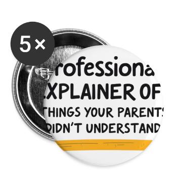 Teacher Mode On School Graphic Funny Teaching - Buttons large 2.2'' (5-pack) - white