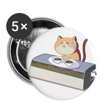 PanicMeow - Buttons large 2.2'' (5-pack) - white