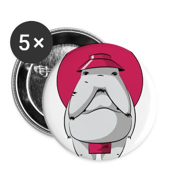 Spirited Home and Away - Buttons large 2.2'' (5-pack) - white