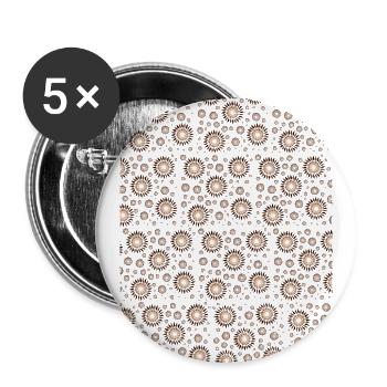 flowery abstract - Buttons large 2.2'' (5-pack) - white