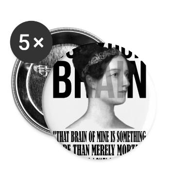 Use Your Brain Ada Lovelace b - Buttons large 2.2'' (5-pack) - white