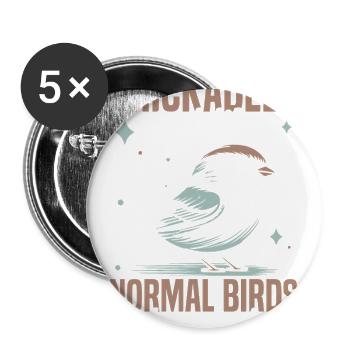  Chickadee Bird Seeds Stuffed Animal Birdwatcher - Buttons large 2.2'' (5-pack) - white