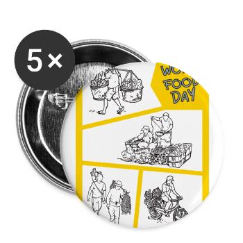 word food day_1a - Buttons large 2.2'' (5-pack) - white