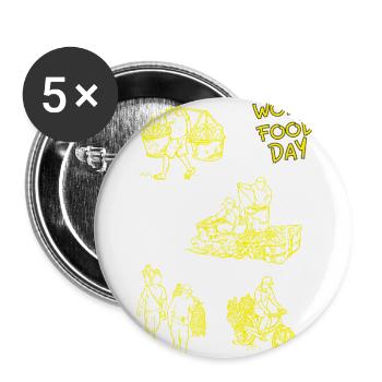 word food day_1d - Buttons large 2.2'' (5-pack) - white