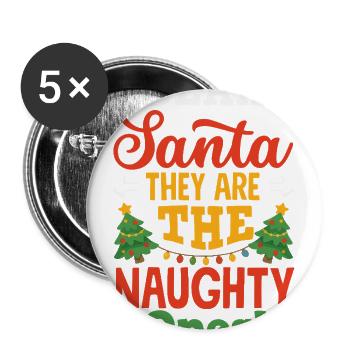Funny Reindeer Elf Christmas Holiday Gift Shirt - Buttons large 2.2'' (5-pack) - white
