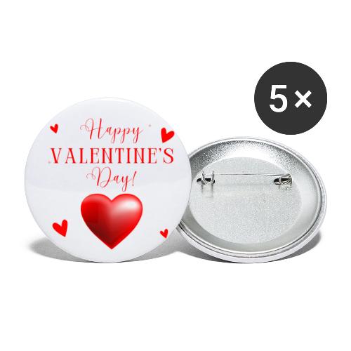 Valentin Designs, Fashion February 14 Valentine's. - Buttons large 2.2'' (5-pack)