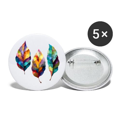 Art: Colorful Leaf Harmony - Buttons large 2.2'' (5-pack)