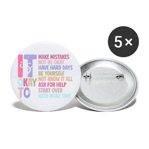Harmony Collection - It s Okay To Make Mistakes - Buttons large 2.2'' (5-pack)