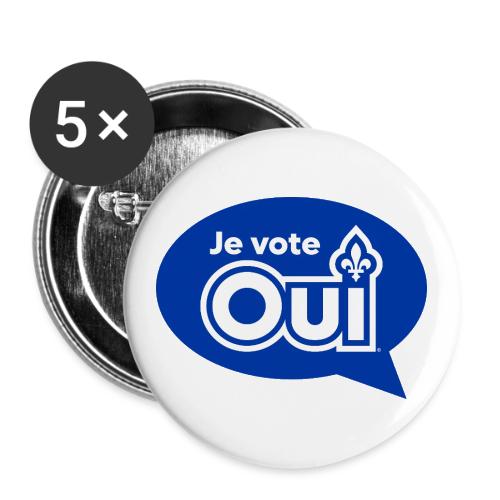 Je Vote OUI - Lot de 5 grands badges (2,2 po)