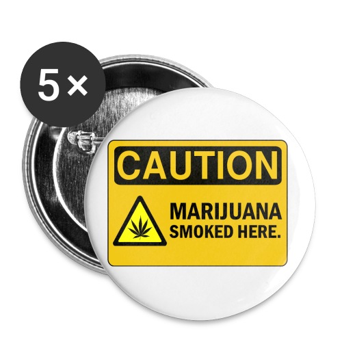 warning_sign_marijuana - Buttons large 2.2'' (5-pack)