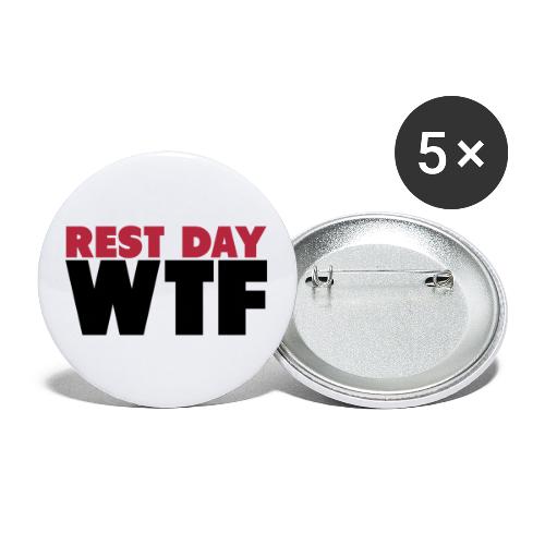 Rest Day WTF - Buttons large 2.2'' (5-pack)