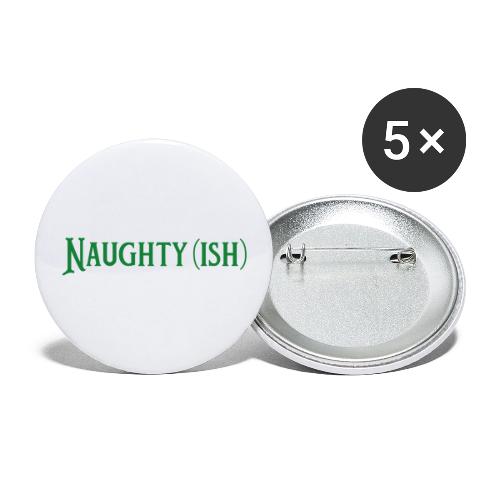 Naughtyish Green - Buttons large 2.2'' (5-pack)