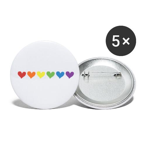 Pride Hearts - Buttons large 2.2'' (5-pack)
