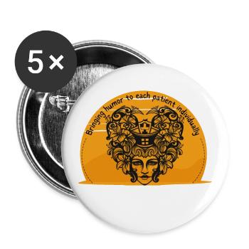 Bringing humor to each patient individually Nure - Buttons large 2.2'' (5-pack) - white