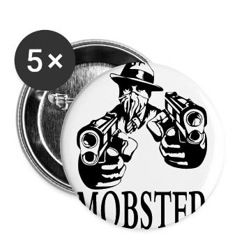MOBSTER - Buttons large 2.2'' (5-pack) - white