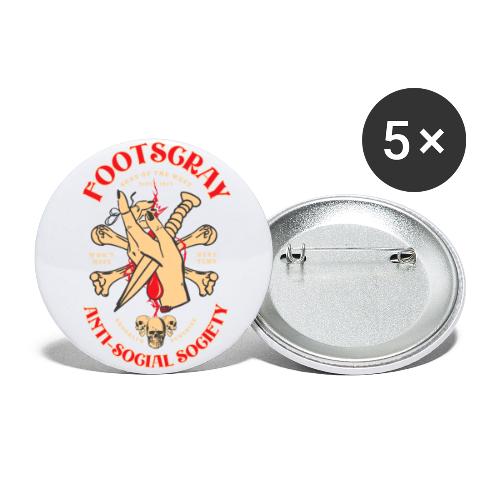 Footscray Anti-Social Society: Since 1877 - Buttons large 2.2'' (5-pack)