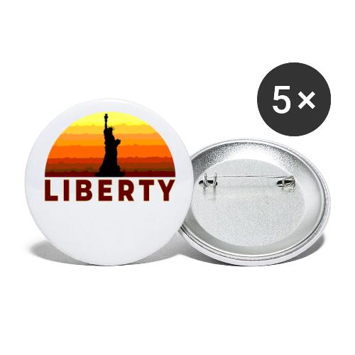 USA: Sunset Liberty Bold - Buttons large 2.2'' (5-pack)