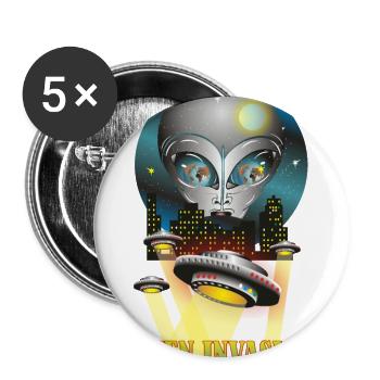 Galactic Alien Invasion T-Shirt Design - Buttons large 2.2'' (5-pack) - white