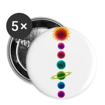 futuristic solar system - Buttons large 2.2'' (5-pack) - white