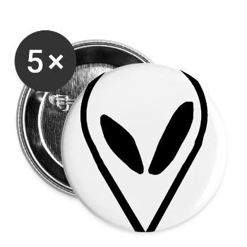 Alien - Buttons large 2.2'' (5-pack) - white