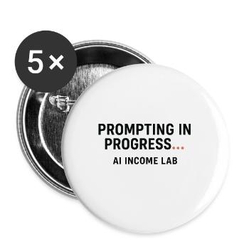 Prompting in Progress AI Lab - Buttons large 2.2'' (5-pack) - white