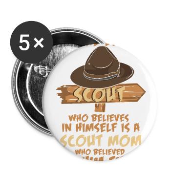 Scout Mom Supportive Quote Outdoor Design - Buttons large 2.2'' (5-pack) - white