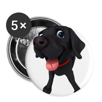 Playful Pixel Pup - Buttons large 2.2'' (5-pack) - white