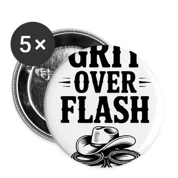 Grit Over Flash - Buttons large 2.2'' (5-pack) - white