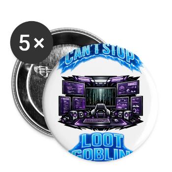Cant Stop Loot Goblin - Buttons large 2.2'' (5-pack) - white