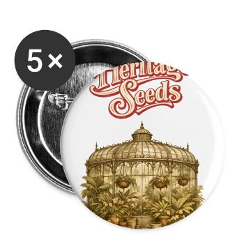 Heritage Seeds Glasshouse Vintage - Buttons large 2.2'' (5-pack) - white