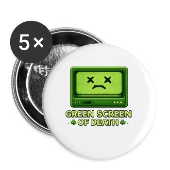 Green Screen of Death Shirt –  St. Patrick’s Day - Buttons large 2.2'' (5-pack) - white