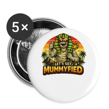 Funny Mummy Design - Buttons large 2.2'' (5-pack) - white