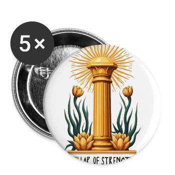 Ancient Egypt Djed Pillar of Strength - Buttons large 2.2'' (5-pack) - white