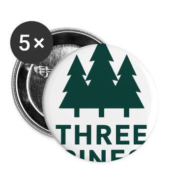 Three Pines Forest Logo - Buttons large 2.2'' (5-pack) - white