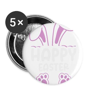 Cute Happy Easter Bunny Egg Hunt Squad - Buttons large 2.2'' (5-pack) - white