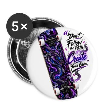 Unique_Skater - Buttons large 2.2'' (5-pack) - white