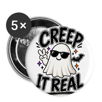 Creep It Real - Buttons large 2.2'' (5-pack) - white