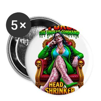 Z-FORCE: HEAD SHRINKER  - Buttons large 2.2'' (5-pack) - white