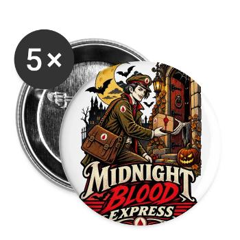 Midnight Blood Express — Vampire Courier Halloween - Buttons large 2.2'' (5-pack) - white