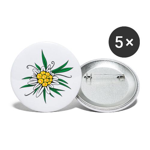 Edelweiss flower blossom - Buttons large 2.2'' (5-pack)