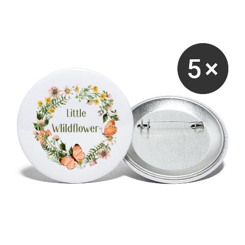 Little wildflower – Baby Shower Gift Bodysuit - Buttons large 2.2'' (5-pack)