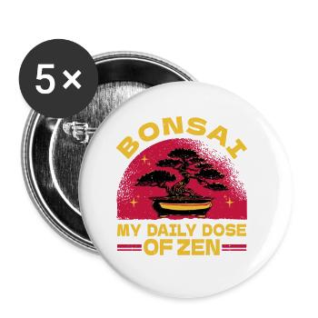 Bonsai tree plant bonsai tree funny sayings - Buttons large 2.2'' (5-pack) - white