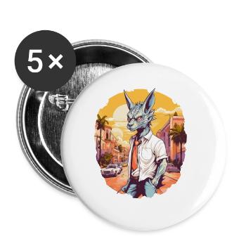 Cryptozoologists Chupacabra-cryptid Porto-Rico - Buttons large 2.2'' (5-pack) - white