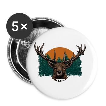 Hog Hunting Wild Pig Trapping Hog Boar Trapper - Buttons large 2.2'' (5-pack) - white