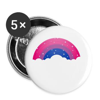 Secretly Bisexual Bi Introvert Bi Pride Antisocial - Buttons large 2.2'' (5-pack) - white
