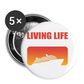 One Cruise Food and Kitchen Staff Gift - Buttons large 2.2'' (5-pack) - white